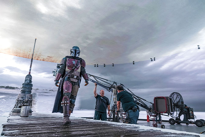 Enlargeable behind-the-scenes shot for Star Wars